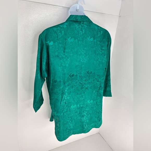 Victorias Secret‎ Gold Label VTG NWT Night Sleep Shirt Size Small Green Floral - Picture 8 of 13